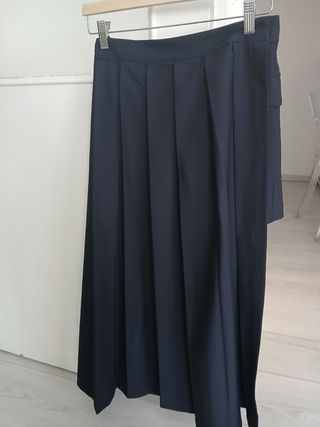 Falda asimétrica negra zara talla s