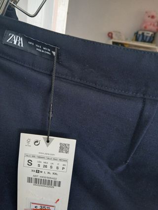 Falda asimétrica negra zara talla s