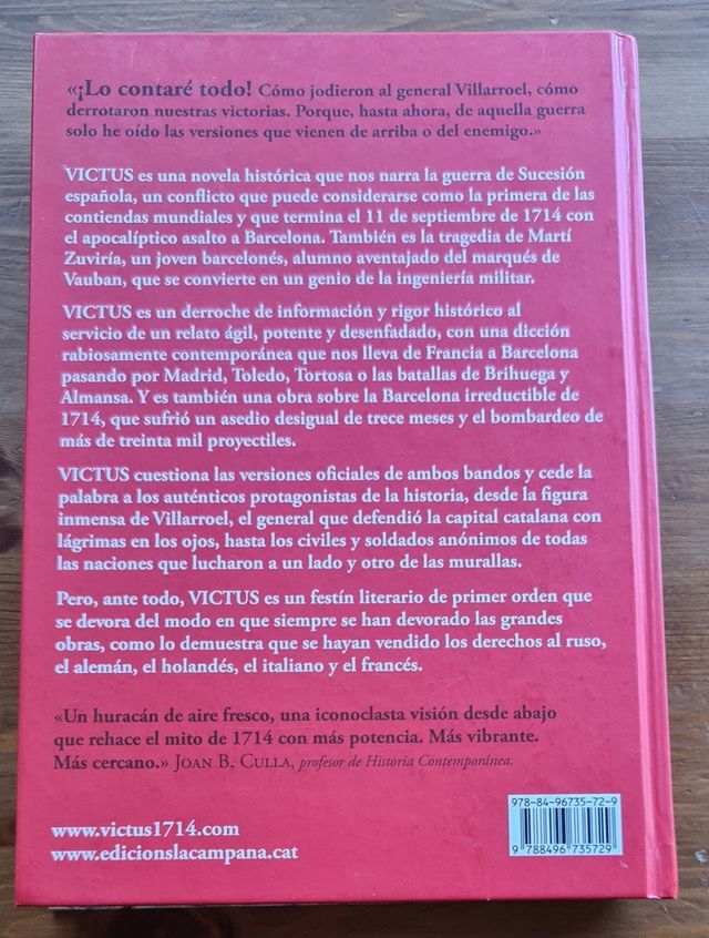 Victus (edición en castellano): Barcelona 1714