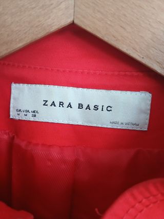 Chaqueta vestir roja talla m zara 