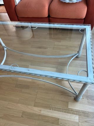 Mesa camilla forja regulable en altura