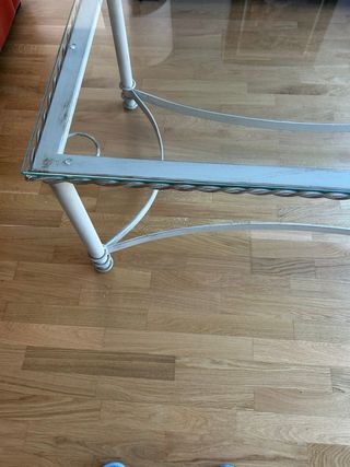 Mesa camilla forja regulable en altura