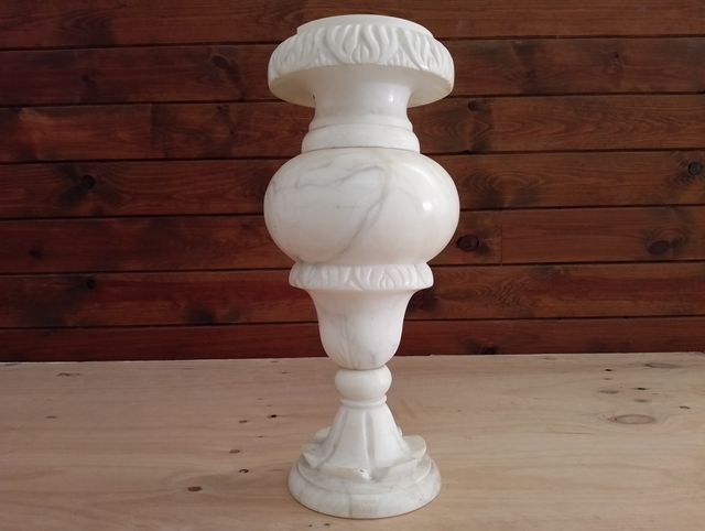 Jarrón lámpara de alabastro