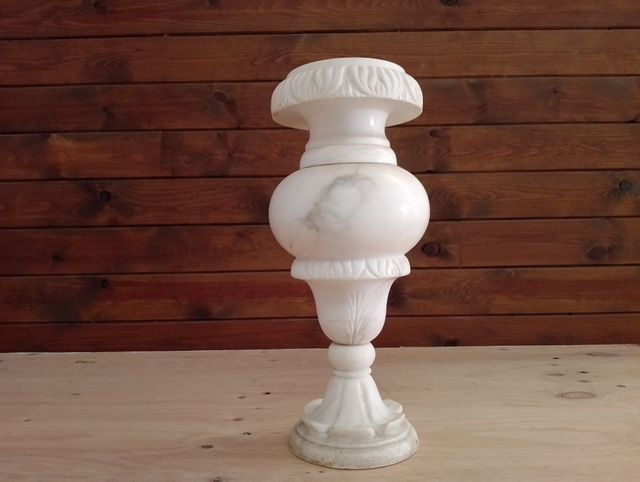 Jarrón lámpara de alabastro