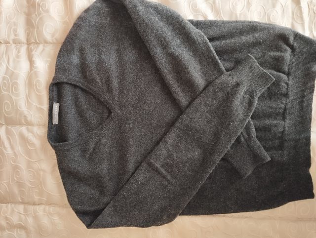 Pullover merinos collo a V