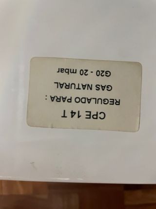 Calentador gas natural