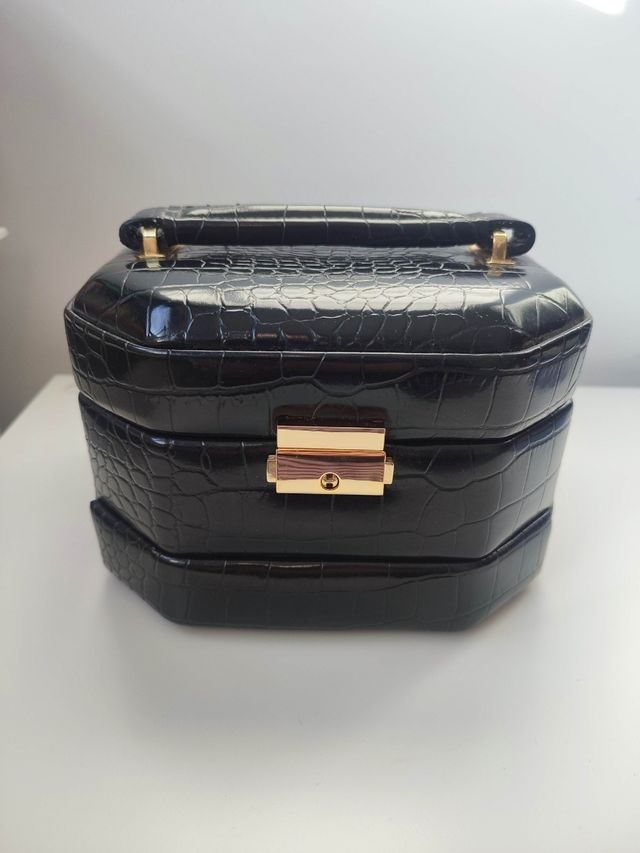 Joyero pequeño polipiel negra