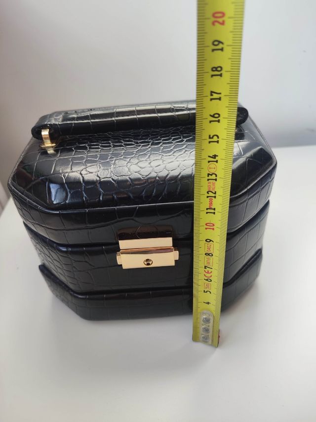 Joyero pequeño polipiel negra