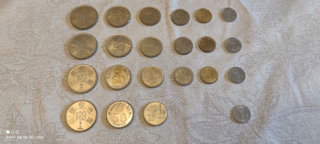 Lote de monedas del mundial de futbol España 1982.