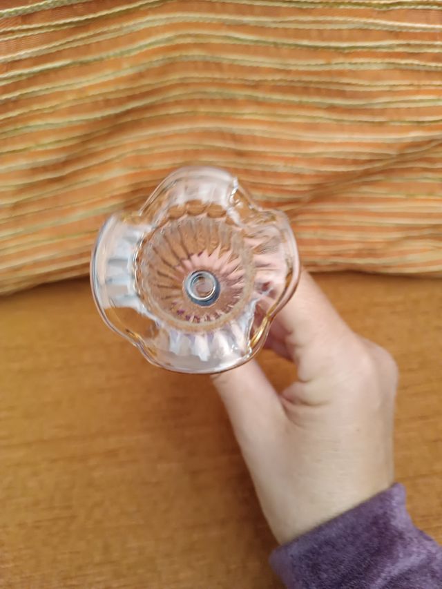 Porta candela in vetro