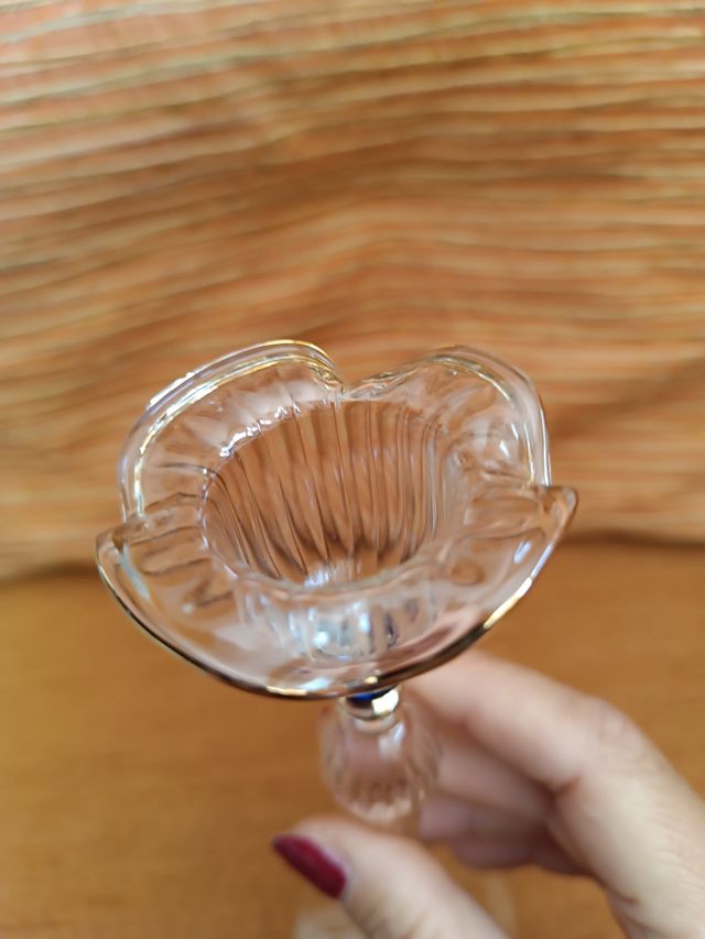 Porta candela in vetro