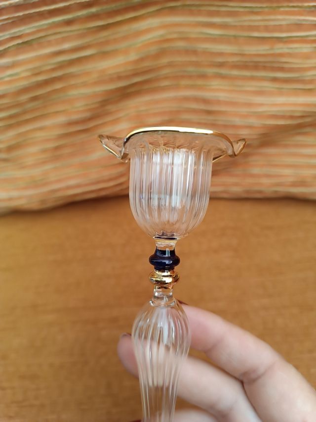 Porta candela in vetro