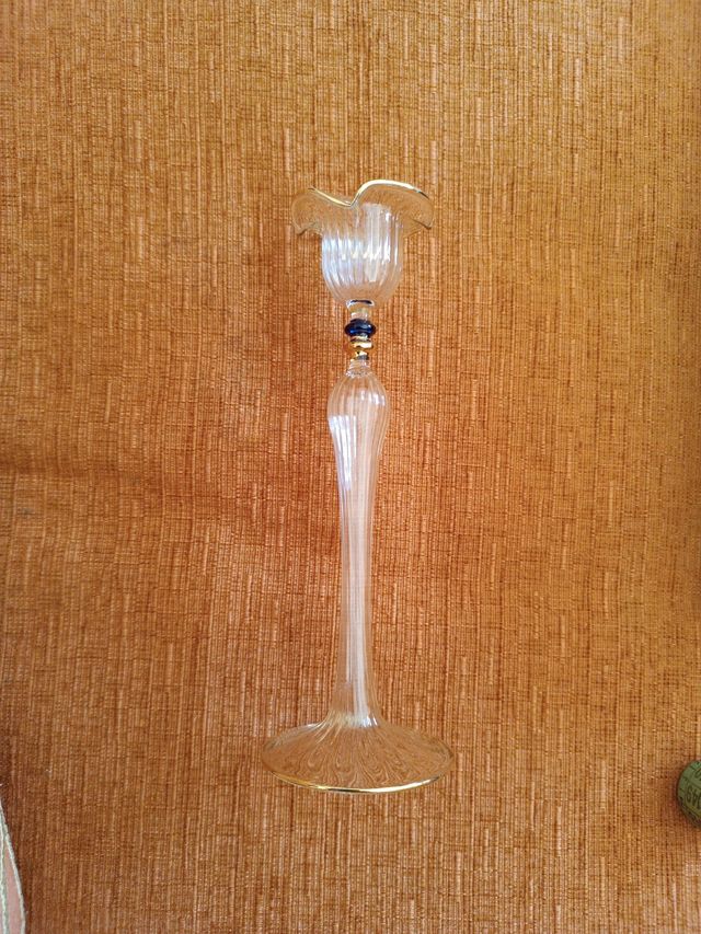 Porta candela in vetro