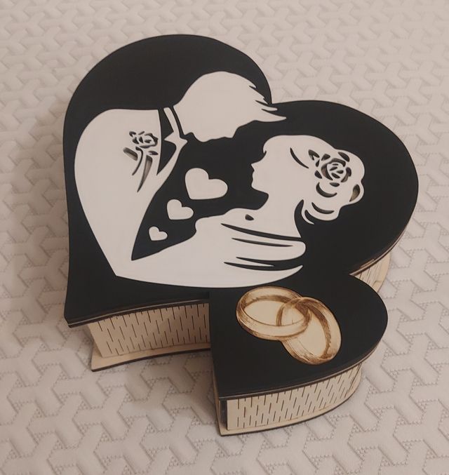 Scatola cuore matrimonio