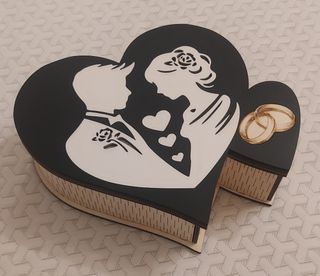 Scatola cuore matrimonio
