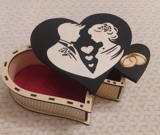 Scatola cuore matrimonio