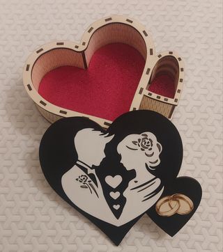 Scatola cuore matrimonio