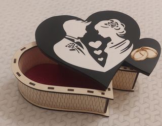 Scatola cuore matrimonio