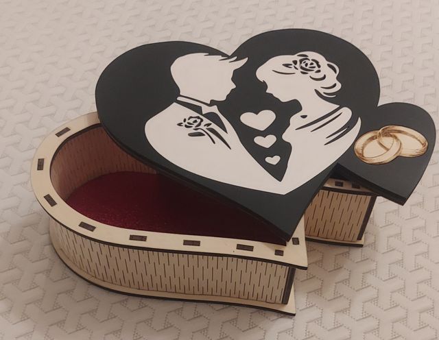 Scatola cuore matrimonio