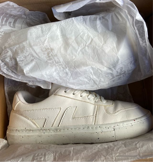 zapatillas blanca ecológica talla 40 e