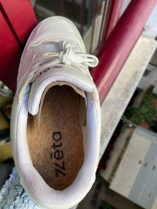 zapatillas blanca ecológica talla 40 e