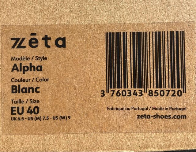 zapatillas blanca ecológica talla 40 e