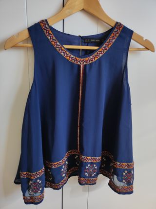 Camisa Zara Bordado