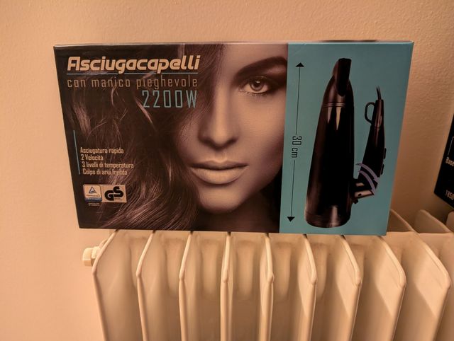 Asciugacapelli Phon pieghevole nuovo