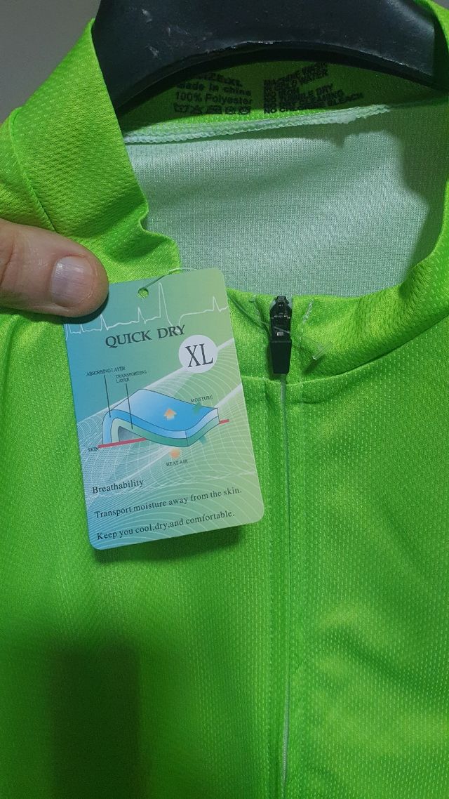 🚴 Tshirt jersey maglia ciclismo verde fluo