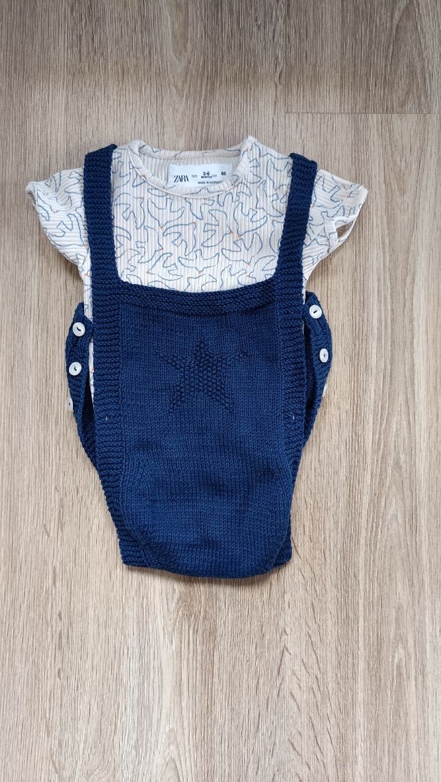 Peto azul estrella y body conjunto
