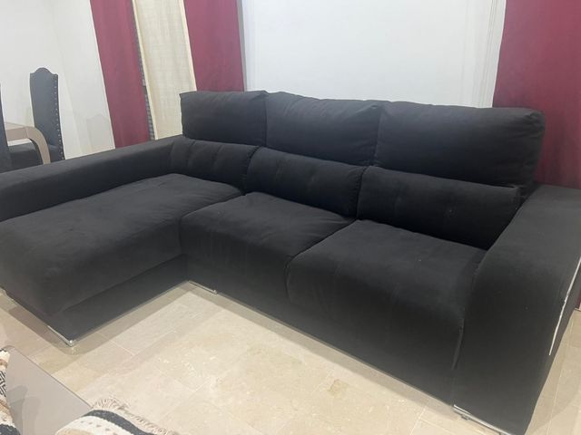 Sofá Chaise Longue Negro