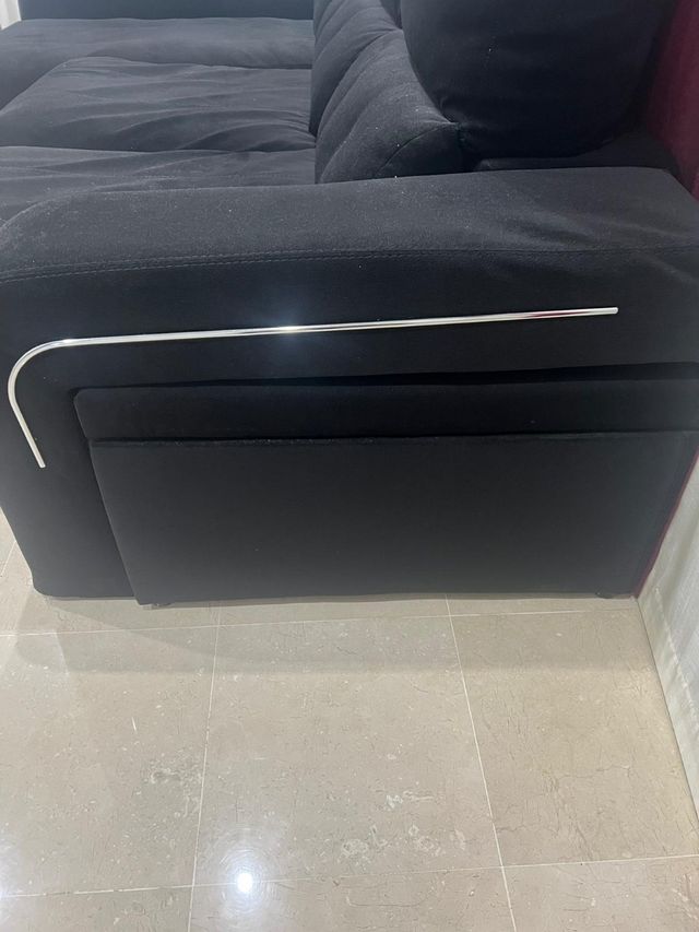 Sofá Chaise Longue Negro