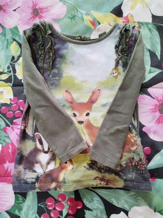Maglia verde H&M 1/5 2 anni 