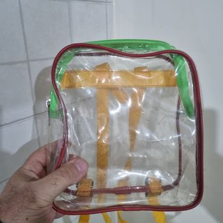 zainetto trasparente bimbo documenti 