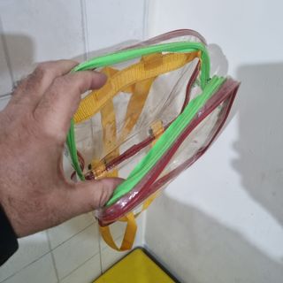 zainetto trasparente bimbo documenti 