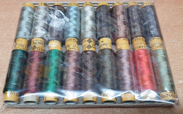 Colección Seda, Pero Gutermann 18 bobinas.