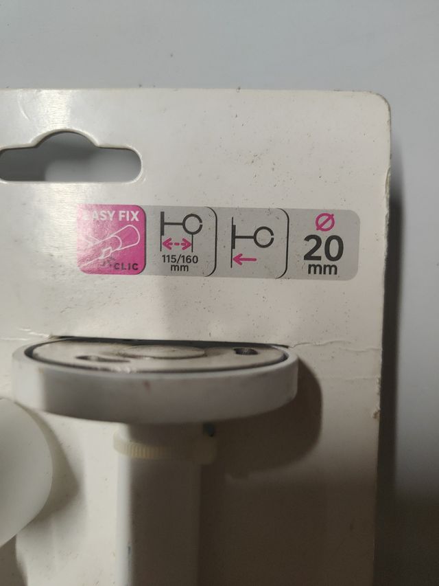 Soporte cortina blanco