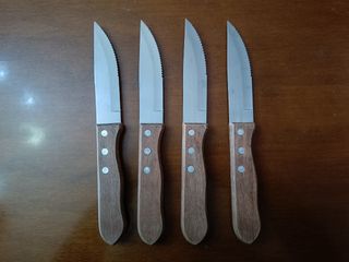 Set 4 coltelli da bistecca in acciaio inox