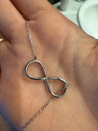 Colgante mujer plata infinito ajustable