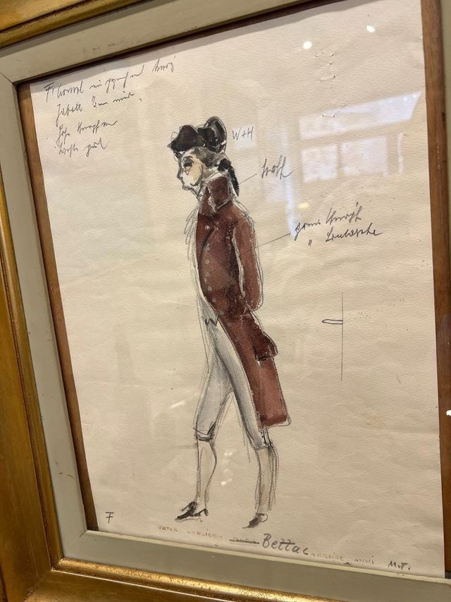 Boceto original vesturario Mozart