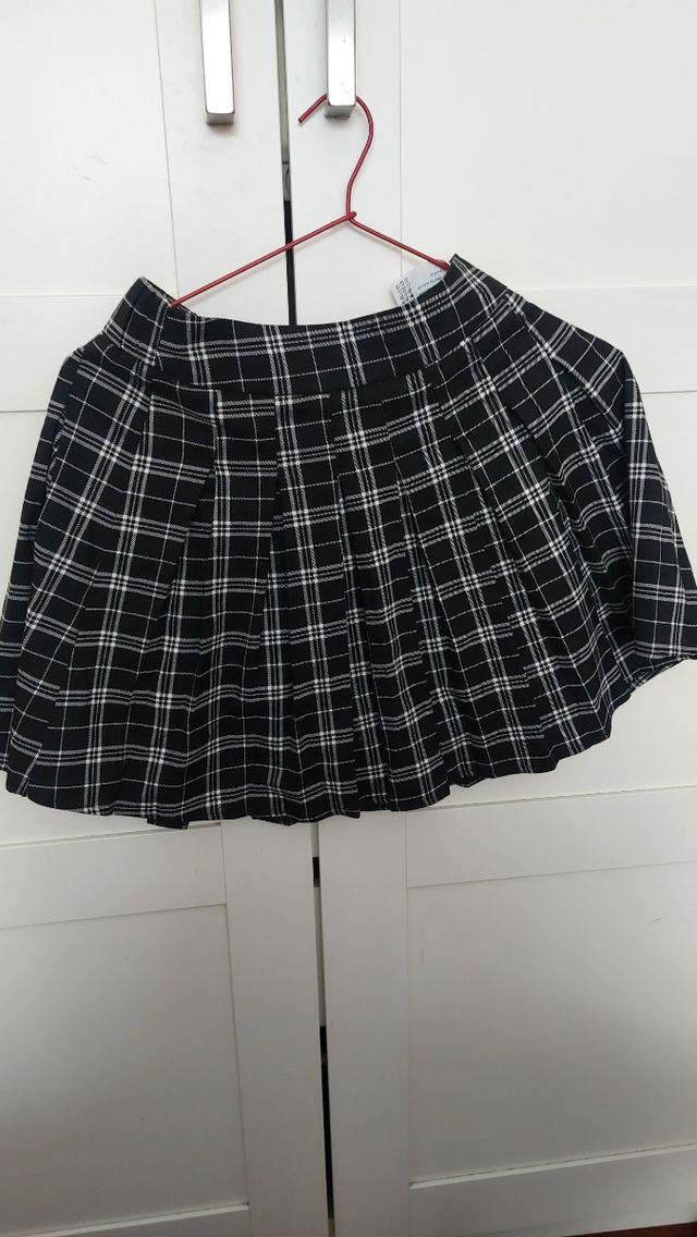 Minifalda cuadros Stradivaruis