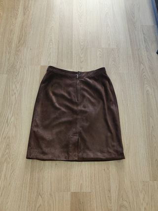 Falda piel vintage 