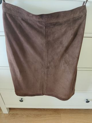 Falda piel vintage 