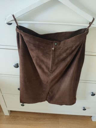 Falda piel vintage 