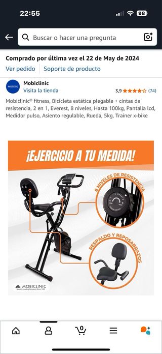 HOMCOM Bicicleta estática