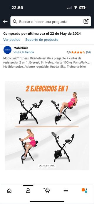HOMCOM Bicicleta estática
