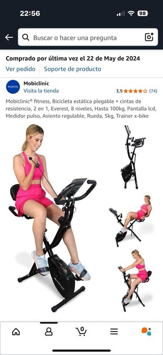 HOMCOM Bicicleta estática