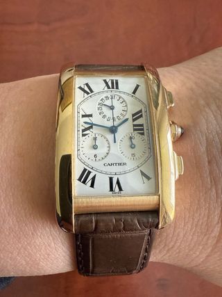 Reloj Cartier Tank Américaine de Oro rosa 18k