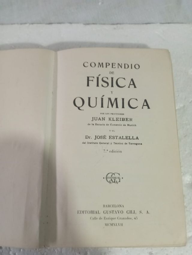 VECCHIO LIBRO DI FISICA