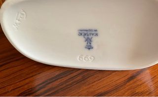 Jarron vintage porcelana bizcocho Kaiser M Frey